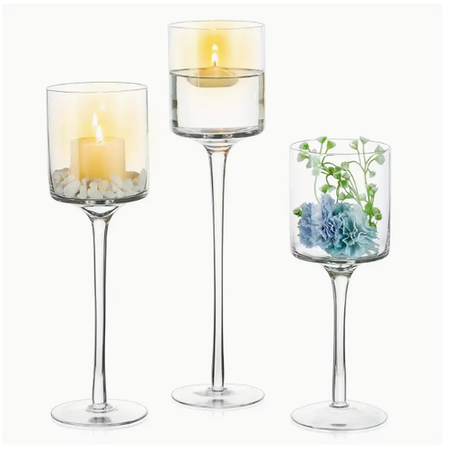 Trio de bougeoirs hauts