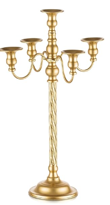 Chandelier 5 branches doré