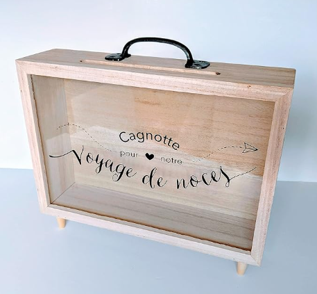 Urne cagnotte voyage de noce 